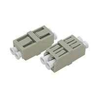 SC fiber optic adapter connectors pair.