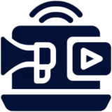 Video camera with Wi-Fi signal icon.